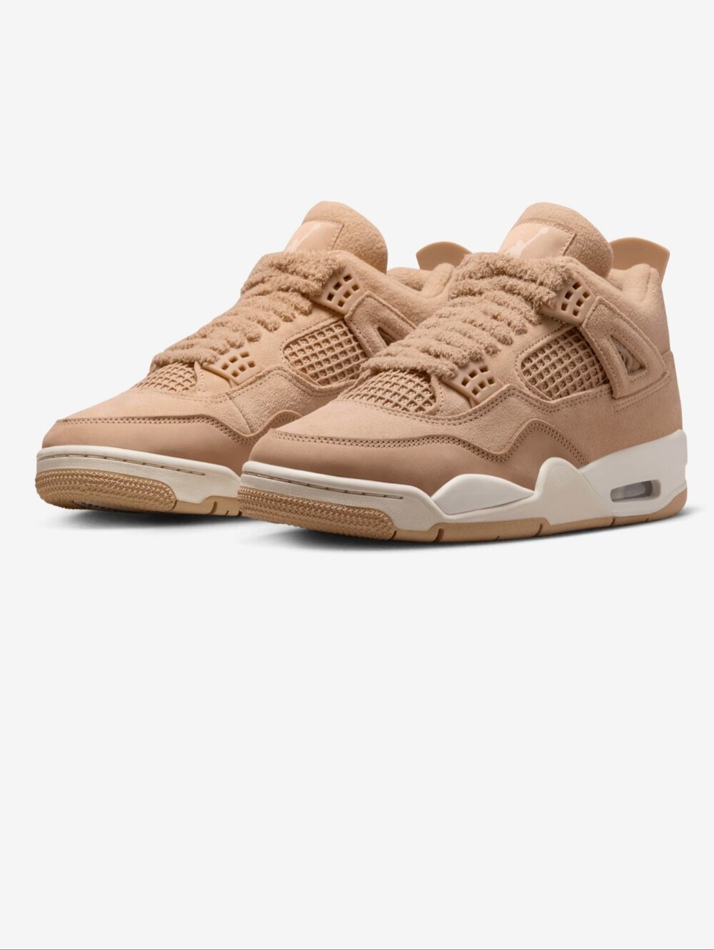 Jordan 4 Women's Suede High-Top Sneaker in Light Tan